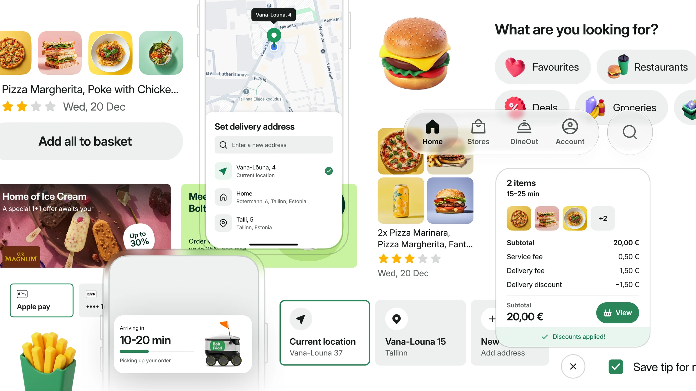Consumer Quality improvements across reordering, addresses, payment, and basket
